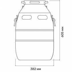 Бочка пластиковая с резьбовой крышкой и ручками, 51 л, белый [БП51.04/04]