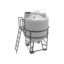 Емкость ЦКТ 5000л с патрубком 90мм белая в обрешетке с лестницей