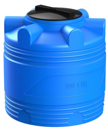 Бочка (емкость) пластиковая вертикальная с крышкой, 200 л, зеленый [TV200S2]