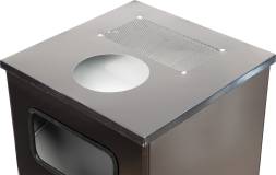 Урна для мусора металлическая Квадро-11, 80 литров, черный