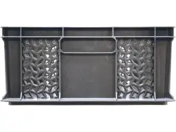 Ящик пластиковый перфорированный, 600×400×180 мм, 35 л, серый [706.02.02 м]