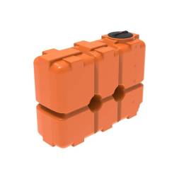 Емкость пластиковая для воды и дизельного топлива ST 2000 л с патрубками d100мм и резьбовой крышкой под плотность вещества до 1.0 г/см3, оранжевый