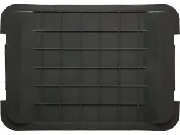 Ящик пластиковый сплошной, 710x500x455 мм, 122 л, черный [425]